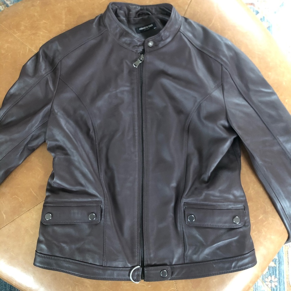 Kenneth Cole Leather Jacket New with Tag